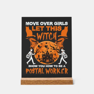 Señal Acrílica Dejen Paso Chicas Dejen Que Trabajadora Postal Bru