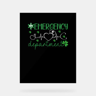 Señal Acrílica Departamento de Emergencia Funny enfermera enferme
