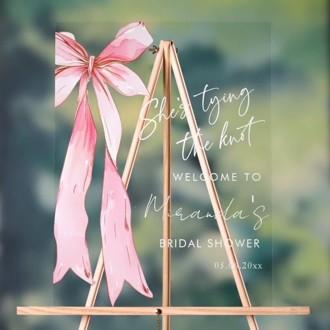 Señal Acrílica Despedida de Soltera de She's Tying The Knot (Neutral )