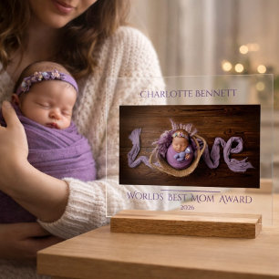 Señal Acrílica Día de la Madre Foto Mínima Premio a la Nueva Madr