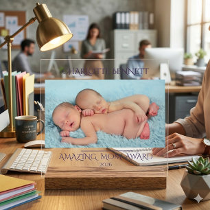 Señal Acrílica Día de la Madre Foto Mínima Premio a la Nueva Madr