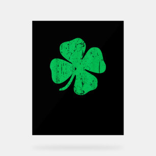 Señal Acrílica Día de San Patricio de la Vintage de la camiseta d