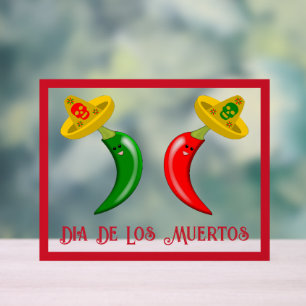 Señal Acrílica Día del Muerto Personalizado Mexicano del Chilis