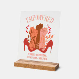 Señal Acrílica Día Internacional de la Mujer: Stiletto de puños E