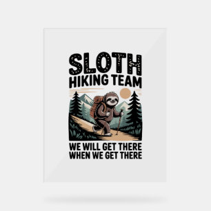 Señal Acrílica Días lentos Tropa de Hamaca Sunny Vibes Sloth