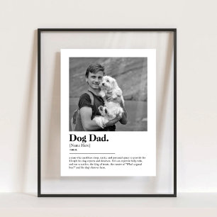 Señal Acrílica Diccionario de Definición de Papá Perro Divertido 
