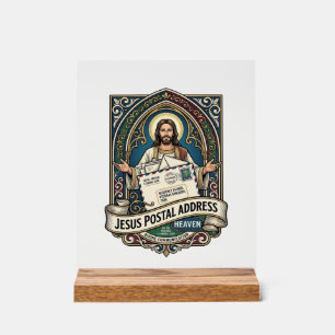 Señal Acrílica Dirección Postal de Jesús Cielo Dirección Postal d
