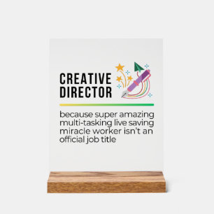 Señal Acrílica Director Creativo Divertido
