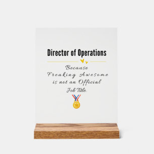 Señal Acrílica Director de Operaciones