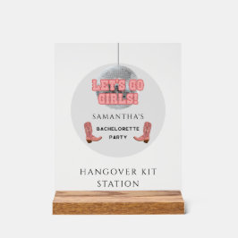 Señal Acrílica Disco Cowgirl Bachelorette Hangover Kit