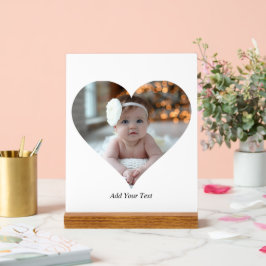 Señal Acrílica Diseñar su propia foto en forma de corazón único