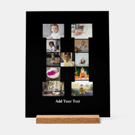 Señal Acrílica Diseñar su propia letra Collage de fotos H