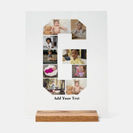 Señal Acrílica Diseñar su propia letra G Collage de fotos