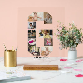 Señal Acrílica Diseñar su propia letra G Collage de fotos