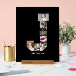 Señal Acrílica Diseñar su propia letra Poster de Collage de fotos