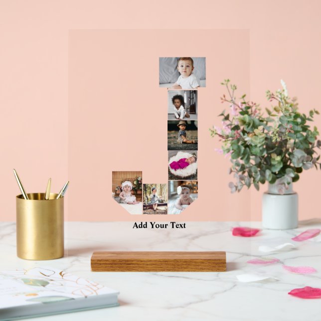 Señal Acrílica Diseñar su propia letra Poster de Collage de fotos (Boda)