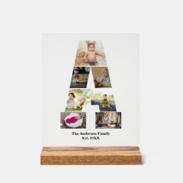 Señal Acrílica Diseñar su propia letra un Collage de fotos