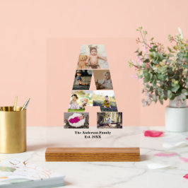 Señal Acrílica Diseñar su propia letra un Collage de fotos