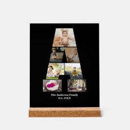 Señal Acrílica Diseñar su propia letra un Collage de fotos