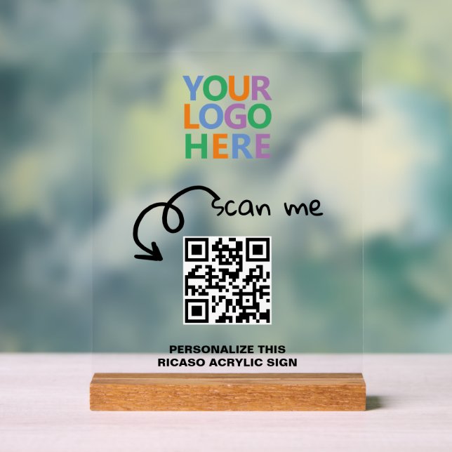 Señal Acrílica Diseñar su propio código QR con logotipo personali (Neutral )
