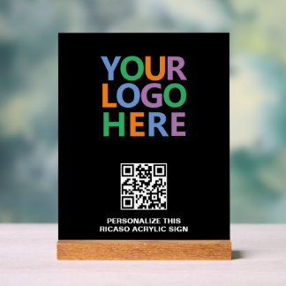 Señal Acrílica Diseñar su propio código QR con logotipo personali