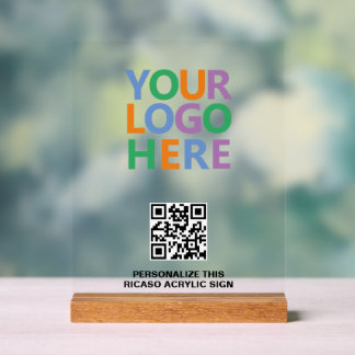 Señal Acrílica Diseñar su propio código QR con logotipo personali