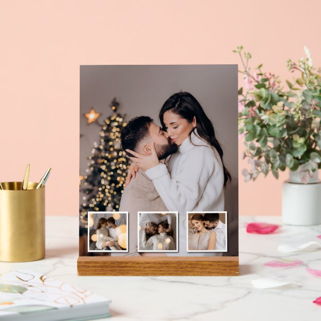 Señal Acrílica Diseñar su propio Collage de fotos 4 (Boda)