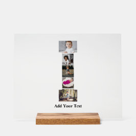 Señal Acrílica Diseñar tu propia letra I Collage de fotos