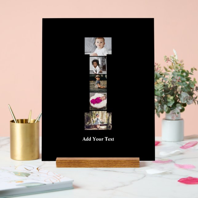 Señal Acrílica Diseñar tu propia letra I Collage de fotos (Boda)