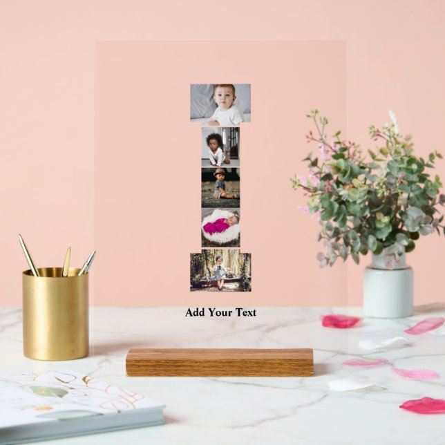 Señal Acrílica Diseñar tu propia letra I Collage de fotos (Boda)