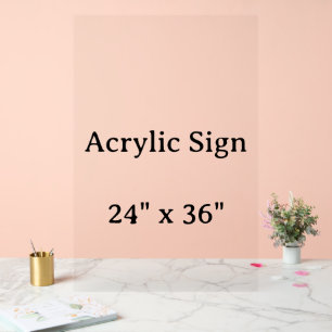 Señal Acrílica Diseñe su propio 24" x 36" personalizado
