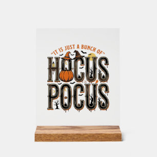 Señal Acrílica Diseño de camiseta de calabaza de Halloween Vintag