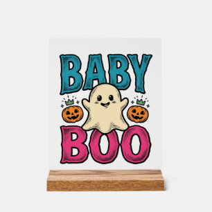 Señal Acrílica Diseño de camiseta de fantasma de Halloween vintag