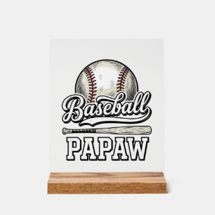 Señal Acrílica Diseño de camiseta de grabado vintage de Papaw de