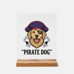 Señal Acrílica Diseño de camiseta de grabado vintage de perro pir