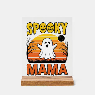 Señal Acrílica Diseño de camiseta de Halloween de fantasma vintag
