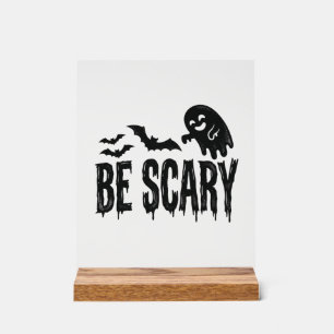 Señal Acrílica Diseño de camiseta de Halloween de murciélago fant