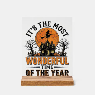 Señal Acrílica Diseño de camiseta de Halloween más maravilloso vi