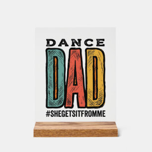 Señal Acrílica Diseño de camiseta de tipografía vintage de Dance