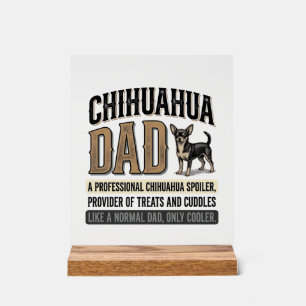 Señal Acrílica Diseño de camiseta para amante de perros Chihuahua