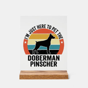 Señal Acrílica Diseño de camiseta para amantes de perros Doberman