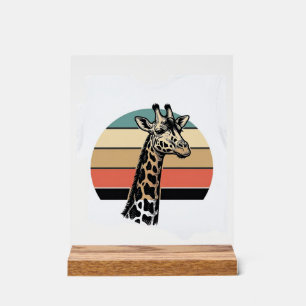 Señal Acrílica Diseño de camiseta vectorial de safari de puesta d