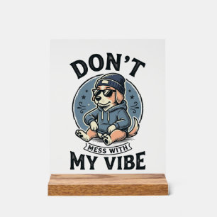 Señal Acrílica Diseño de camiseta vectorial vintage con vibra de