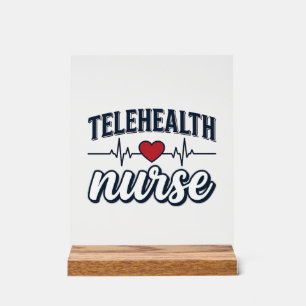 Señal Acrílica Diseño de camiseta vintage de enfermera de telesal