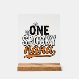 Señal Acrílica Diseño de camiseta vintage de fantasma de Hallowee