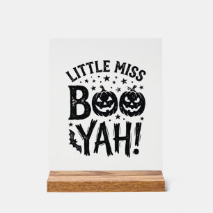 Señal Acrílica Diseño de camiseta vintage de Halloween Little Mis