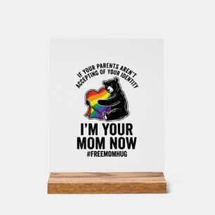 Señal Acrílica Diseño de camiseta vintage de orgullo de oso de ab