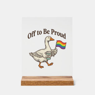 Señal Acrílica Diseño de camiseta vintage del orgullo del desfile