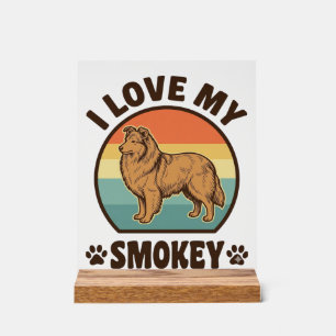 Señal Acrílica Diseño de camiseta vintage puesta de sol Smokey Sh