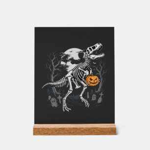 Señal Acrílica Diseño de cementerio de calabaza de Halloween de e